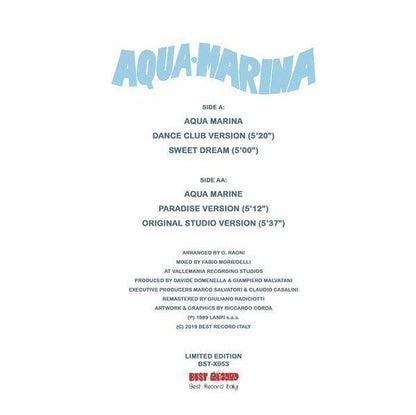 The Countach - Aqua Marina (12", Ltd, RM) Best Record Italy, Best Record