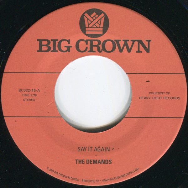 The Demands – Say It Again (7", Big Crown Records, 2017) Image 3