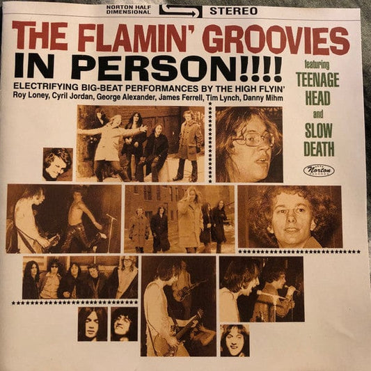 The Flamin' Groovies - In Person!!! Featuring Teenage Head And Slow Death (CD) Norton Records (2) CD 731253025525