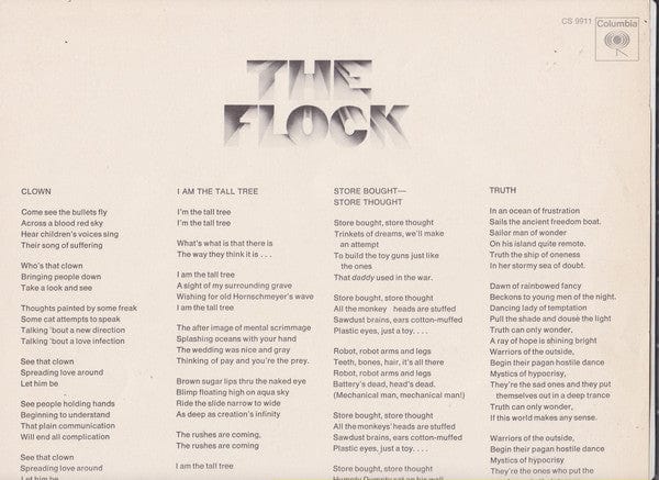 The Flock - The Flock on Columbia at Further Records