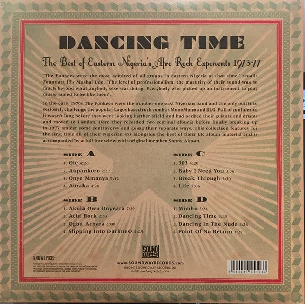 The Funkees - Dancing Time (The Best Of Eastern Nigeria's Afro Rock Exponents 1973-77) (2xLP) Soundway Vinyl 5060091551183
