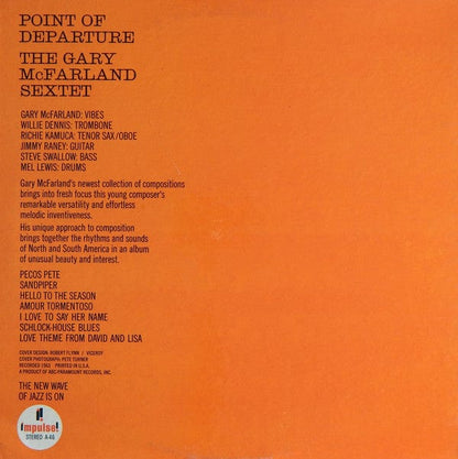 The Gary McFarland Sextet - Point Of Departure (LP) Impulse!, Impulse! Vinyl