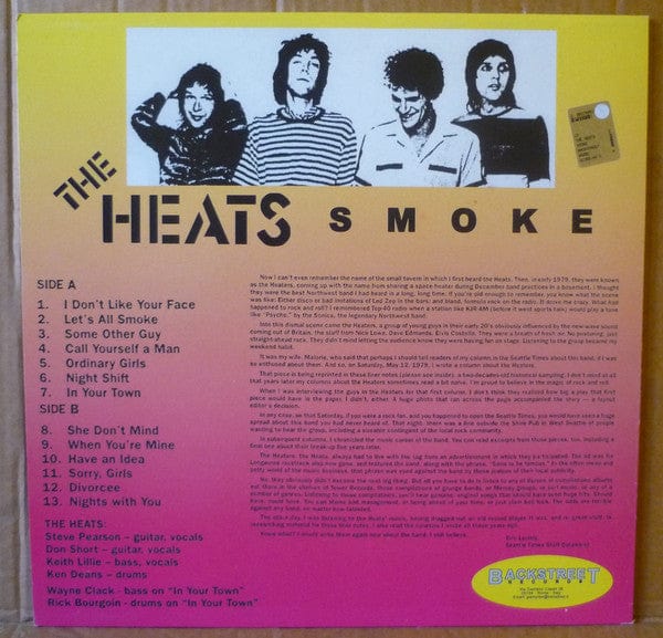 The Heats - Smoke on Backstreet One Records at Further Records