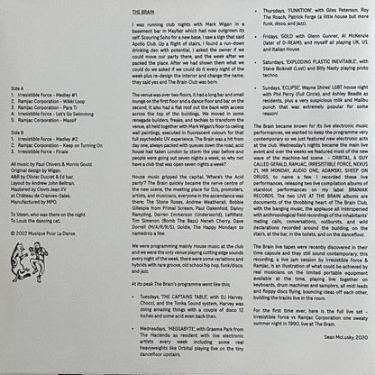The Irresistible Force Ramjac Corporation – Live At The Brain 1990 (LP, Musique Pour La Danse, 2022) Image 4