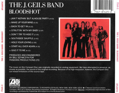 The J. Geils Band - Bloodshot (CD) Atlantic CD 075678142529