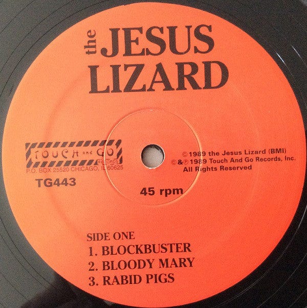 The Jesus Lizard - Pure (12") Touch And Go Vinyl 036172114313