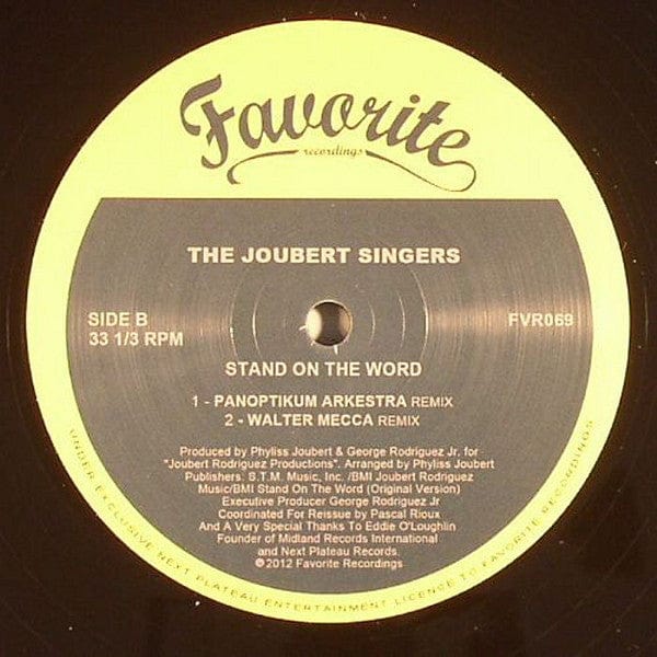 The Joubert Singers – Stand On The Word (12", Favorite Recordings, 2012) Image 3