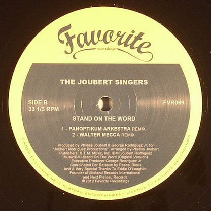 The Joubert Singers – Stand On The Word (12", Favorite Recordings, 2012) Image 3