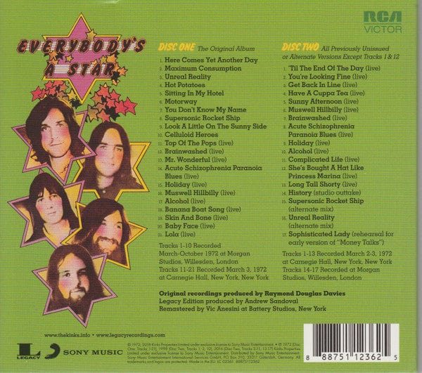 The Kinks - Everybody's In Show-Biz (2xCD) RCA,Legacy CD 888751123625