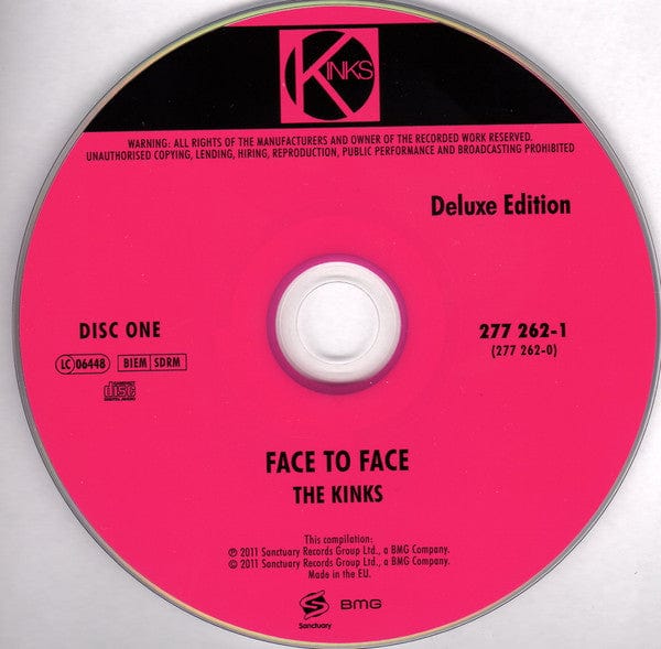 The Kinks - Face To Face (CD) Sanctuary,BMG CD 0602527726205