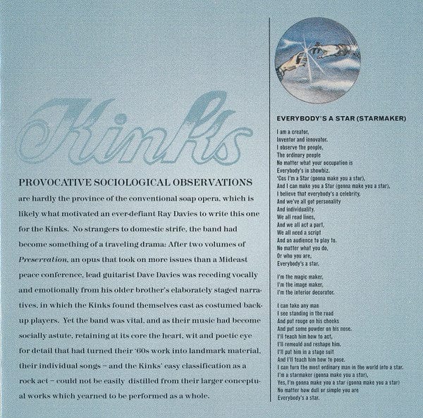 The Kinks - Soap Opera (CD) Konk CD 602527383484