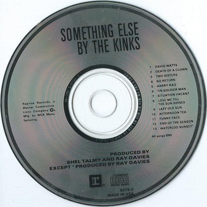 The Kinks - Something Else By The Kinks (CD) Reprise Records CD 075992621625
