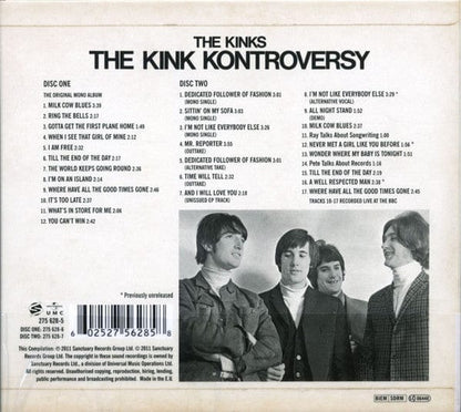 The Kinks – The Kink Kontroversy (CD+CD, Sanctuary, 2011) Back Cover