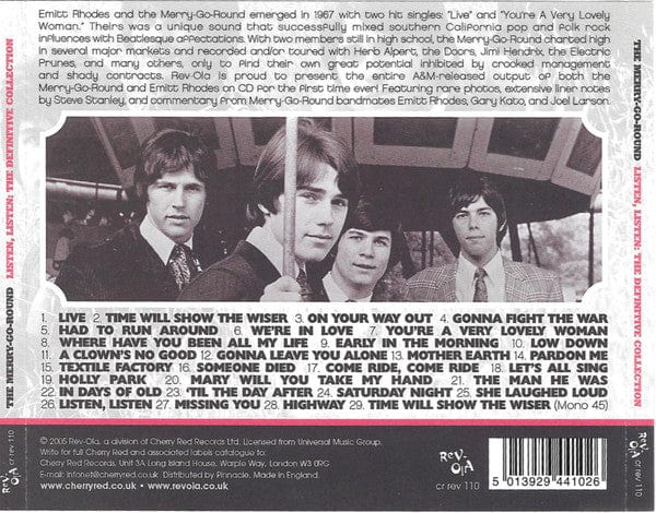 The Merry-Go-Round - Listen, Listen: The Definitive Collection (CD) Rev-Ola CD 5013929441026