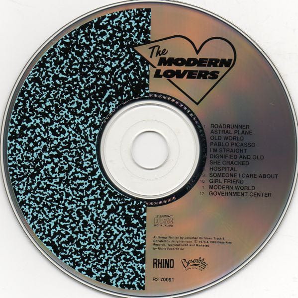 The Modern Lovers - The Modern Lovers (CD) Beserkley,Rhino Records (2) CD 081227009120