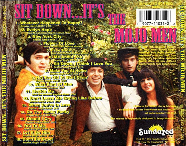 The Mojo Men - Sit Down...It's The Mojo Men (CD) Sundazed Music CD 090771103222