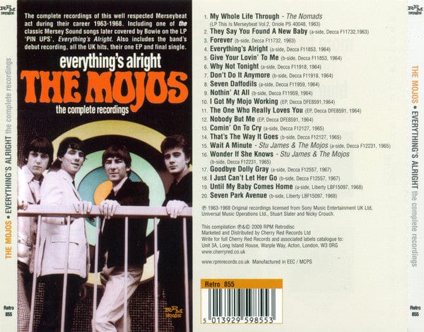 The Mojos - Everything's Alright (The Complete Recordings) (CD) RPM Records (2) CD 5013929598553