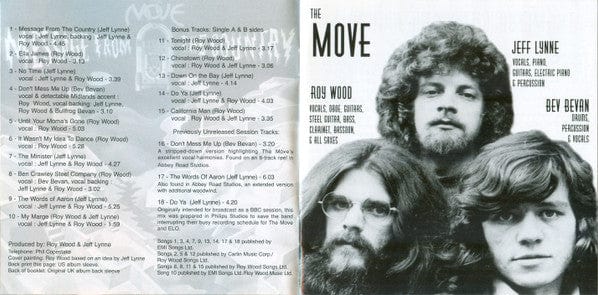 The Move - Message From The Country (CD) Harvest,EMI CD 094633034228