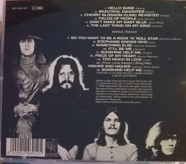 The Move – Shazam (CD, Repertoire Records, 1998) Back Cover