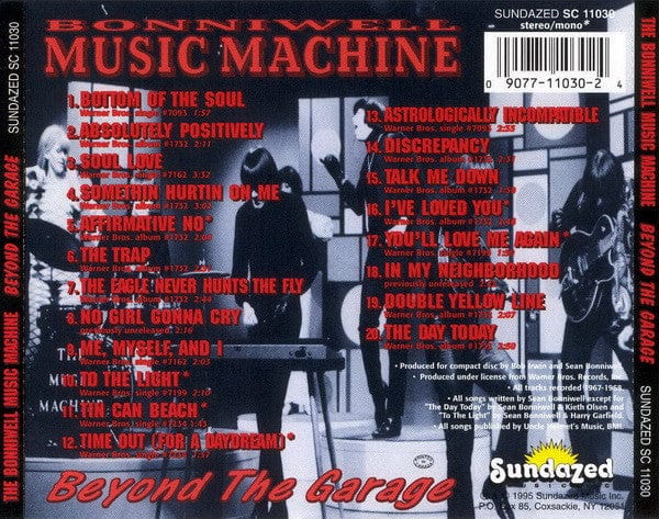 The Music Machine - Beyond The Garage (CD) Sundazed Music CD 090771103024