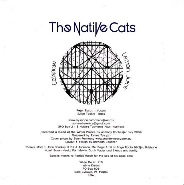 The Native Cats - Catspaw / Lemon Juice (7") White Denim