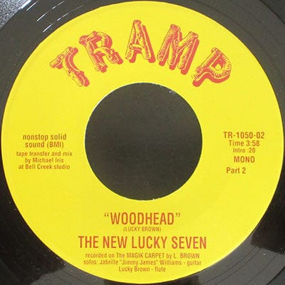 The New Lucky Seven – Woodhead (7", Tramp Records, 2022) Back Cover