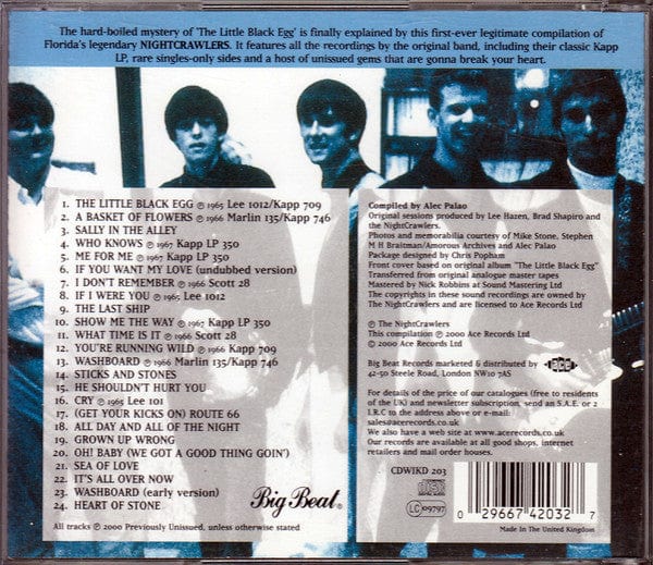 The Nightcrawlers – The Little Black Egg (CD, Big Beat Records, 2000) Back Cover
