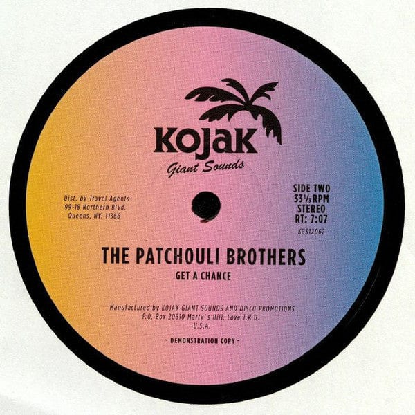 The Patchouli Brothers - BDSM / Get A Chance (12", Promo) on Further Records at Further Records