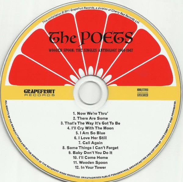 The Poets (2) - Wooden Spoon: The Singles Anthology 1964-1967 (CD) Grapefruit Records CD 5013929182028