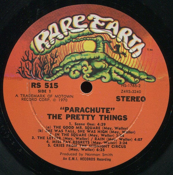 The Pretty Things - Parachute on Rare Earth,Rare Earth at Further Records