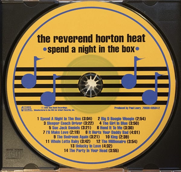 The Reverend Horton Heat* - Spend A Night In The Box (CD) Time Bomb Recordings CD 709304353422