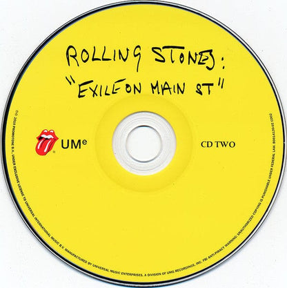 The Rolling Stones - Exile On Main St (CD) Rolling Stones Records,UMe CD 602527342955