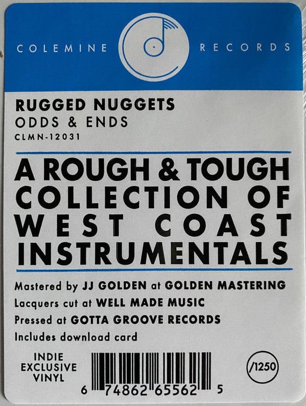 The Rugged Nuggets – Odds & Ends (LP, White, Colemine Records, 2021) Back Cover