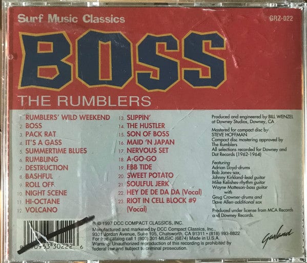 The Rumblers - Boss (CD) DCC Compact Classics CD 010963300226