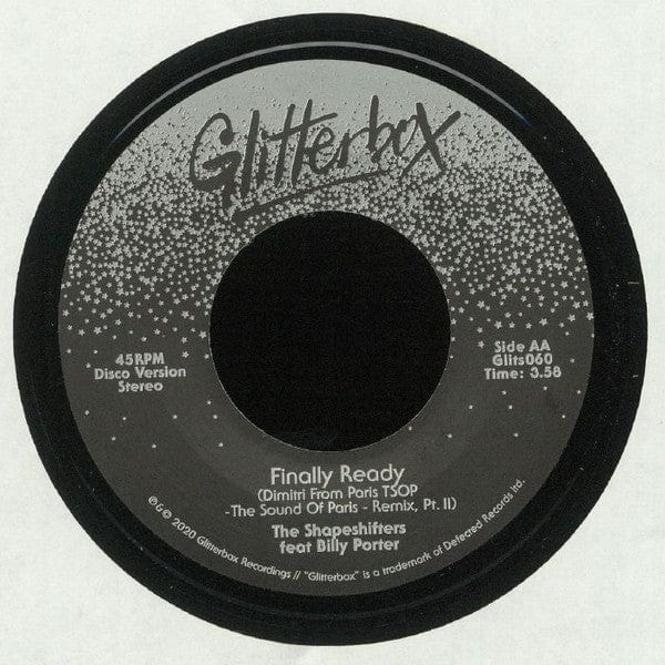 The Shapeshifters* Feat Billy Porter - Finally Ready (Dimitri From Paris TSOP - The Sound Of Paris - Remix) (7") Glitterbox Vinyl