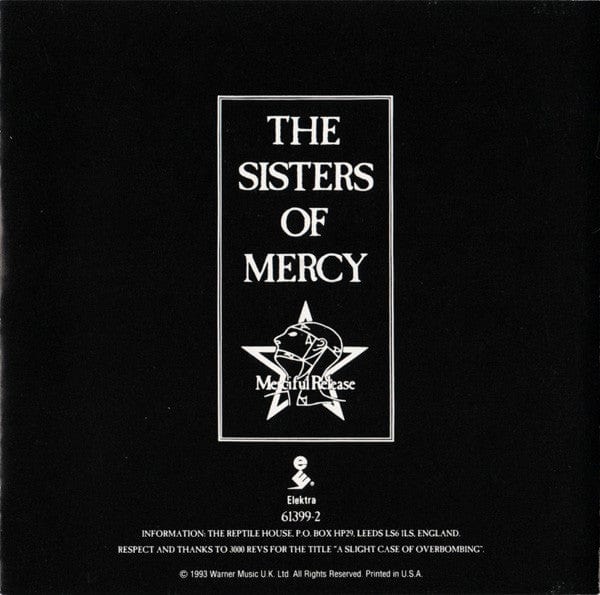 The Sisters Of Mercy - Greatest Hits Volume One - A Slight Case Of Overbombing (CD) Elektra,Elektra CD 075596139922