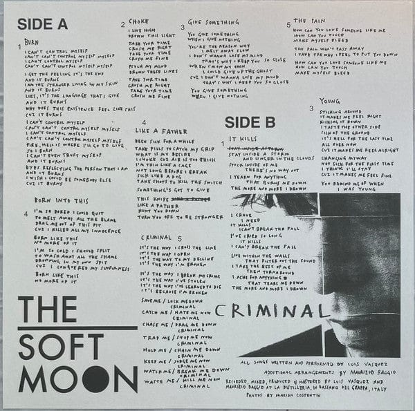 The Soft Moon - Criminal (LP) Sacred Bones Records Vinyl 843563152850