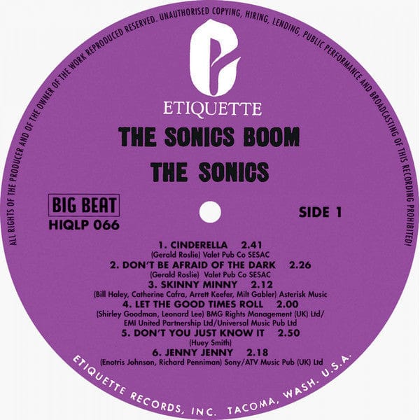 The Sonics - Boom (LP, Album, Mono, RE) Big Beat Records