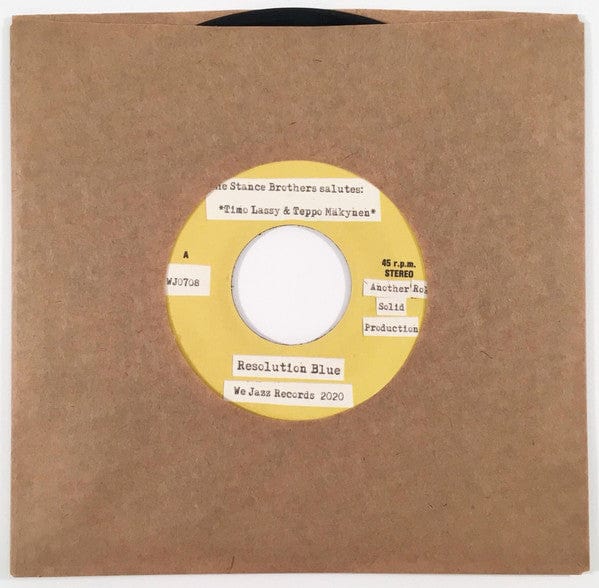 The Stance Brothers - Resolution Blue / Where Is Resolution Blue? (7") We Jazz Vinyl