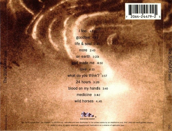 The Sundays - Blind (CD) DGC CD 720642447925