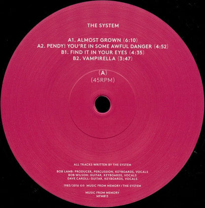 The System (8) - The System EP (12") Music From Memory Vinyl
