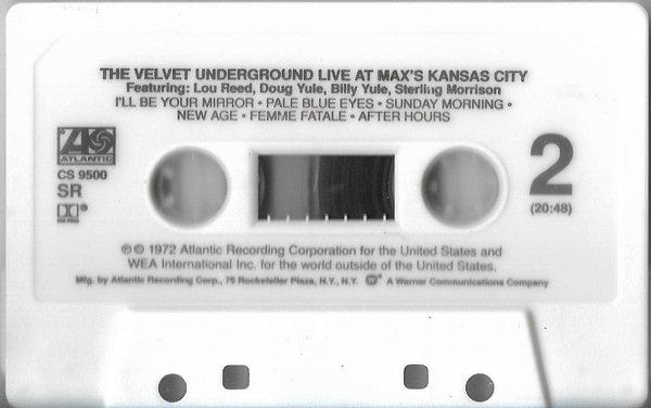 The Velvet Underground - Live At Max's Kansas City (Cassette) Atlantic Cassette 075679037046