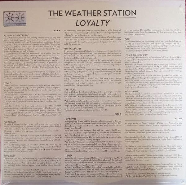 The Weather Station - Loyalty (LP, Album) on Paradise Of Bachelors at Further Records