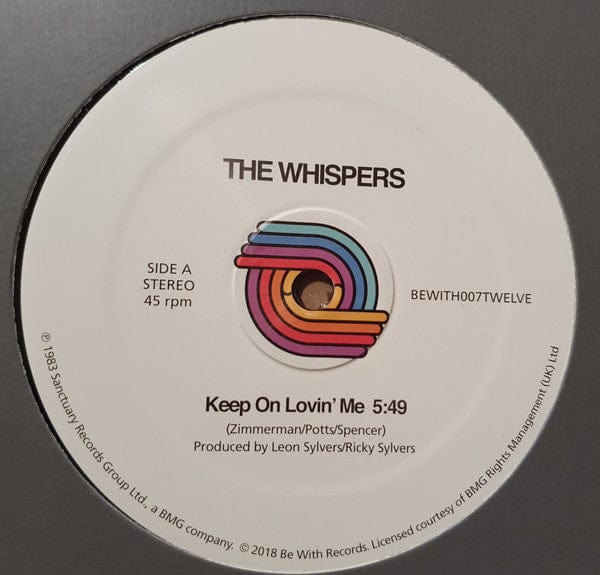 The Whispers - Keep On Lovin' Me (12") Be With Records Vinyl