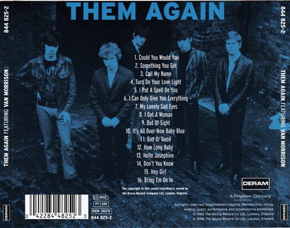 Them (3) - Them Again featuring Van Morrison (CD) Deram CD 042284482523