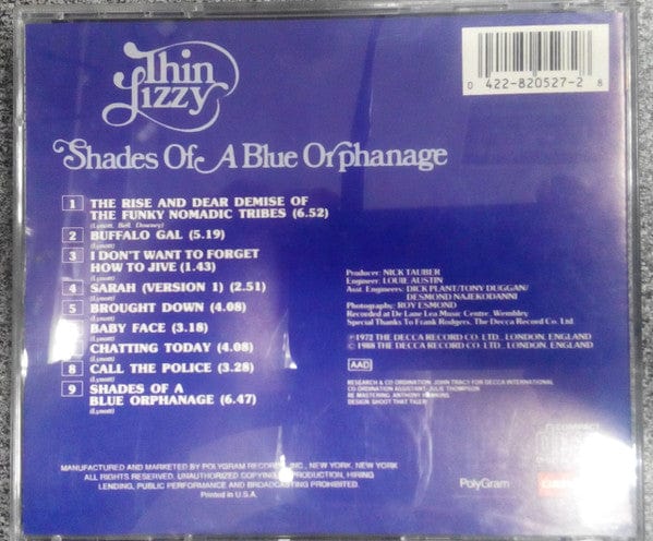 Thin Lizzy - Shades Of A Blue Orphanage (CD) Deram CD 042282052728