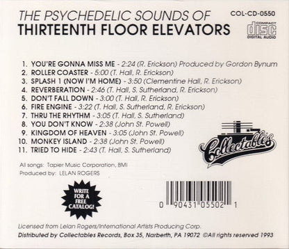 Thirteenth Floor Elevators* - The Psychedelic Sounds Of Thirteenth Floor Elevators (CD) Collectables CD 090431055021