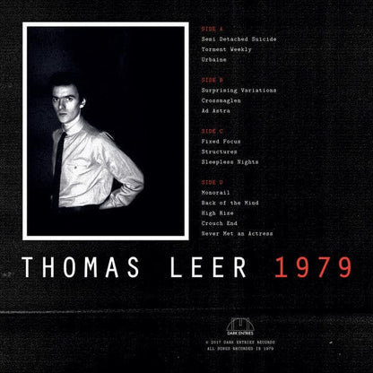 Thomas Leer - 1979 (2xLP) Dark Entries Vinyl 744271372694
