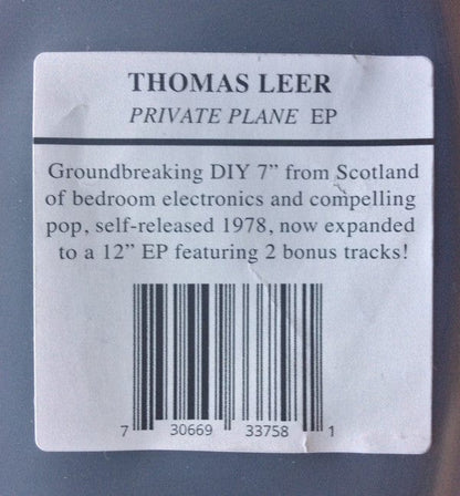Thomas Leer - Private Plane / International (12", EP, RE, RM) Dark Entries