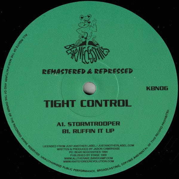 Tight Control - Stormtrooper / Ruffin It Up (12") Bear Necessities Vinyl